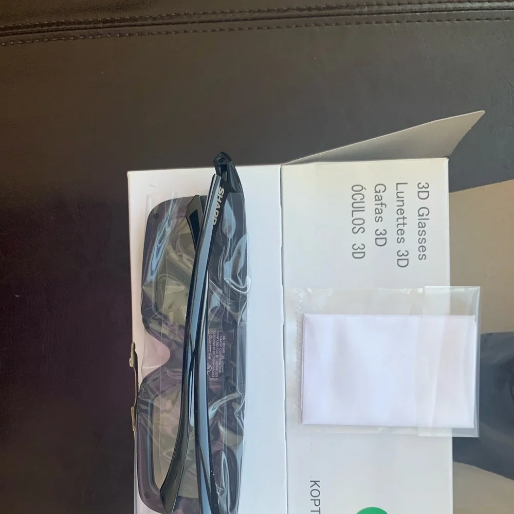 New Sharp Aquos Glasses 3D-G/2D-R With Black Frame LCD Lens 1 Pc for TV Monitor